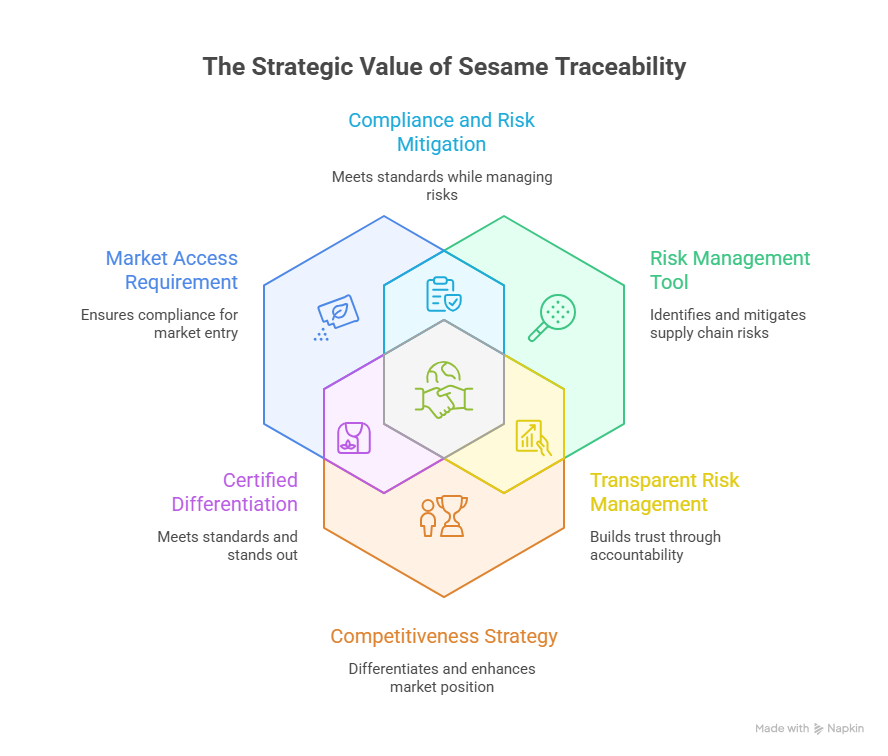 sesame supply chains, traceable sesame supply chains, sesame traceability