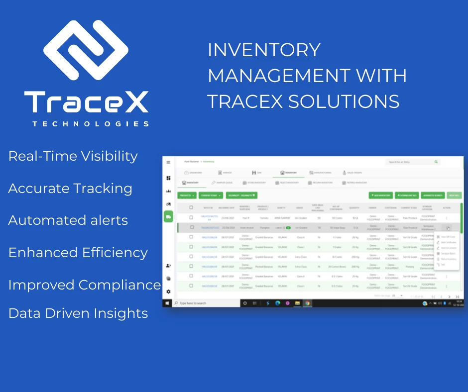 inventory management, inventory management solutions, inventory management solution, food supply chain, food traceability
