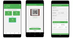 Mobile app screens for seed lot registration, QR authentication scanning and lot detail verification