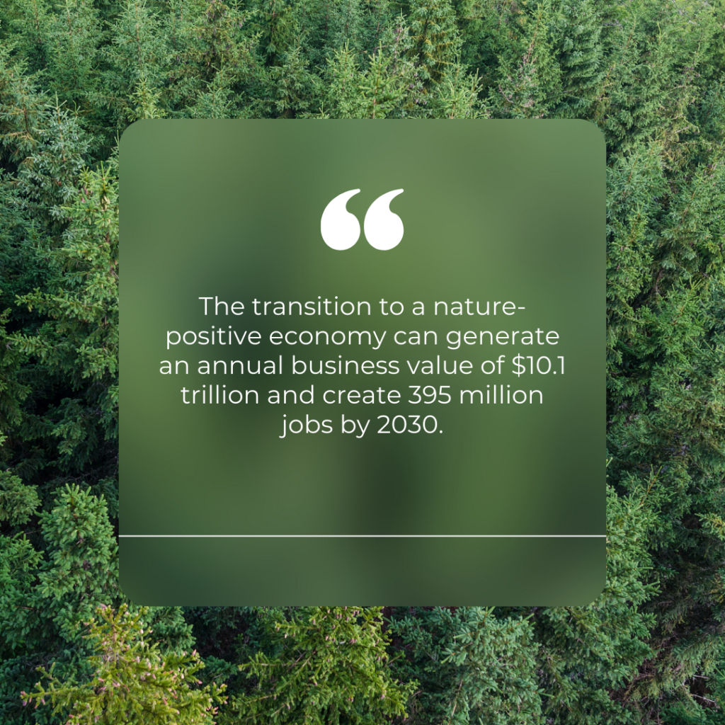 nature positive economy, sustainable business