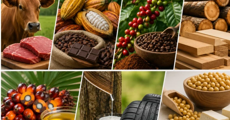 EUDR commodities, EUDR Scope, products covered under eudr