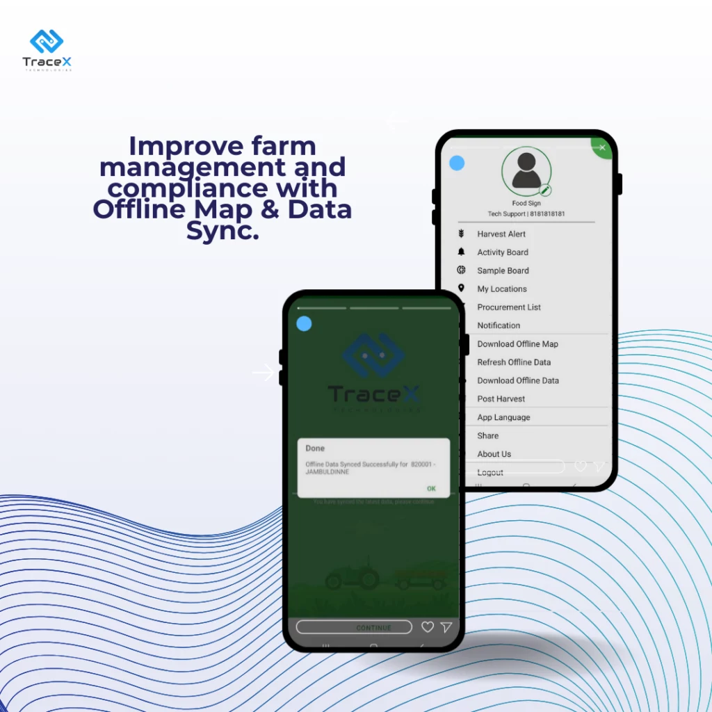 Offline Map & Data Sync, Farm Management & Compliance