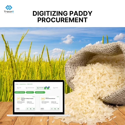 paddy procurement, paddy traceability, paddy supply chain, paddy procurement digitization