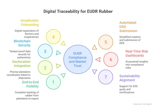rubber supply chain, eudr rubber, eudr rubber supply chain