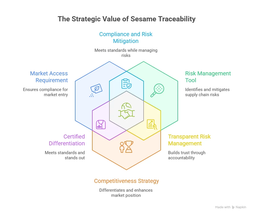 sesame supply chains, traceable sesame supply chains, sesame traceability
