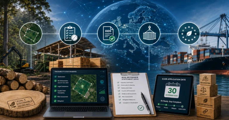 EUDR Timber Compliance, EUDR wood compliance, EUDR due diligence statement timber
